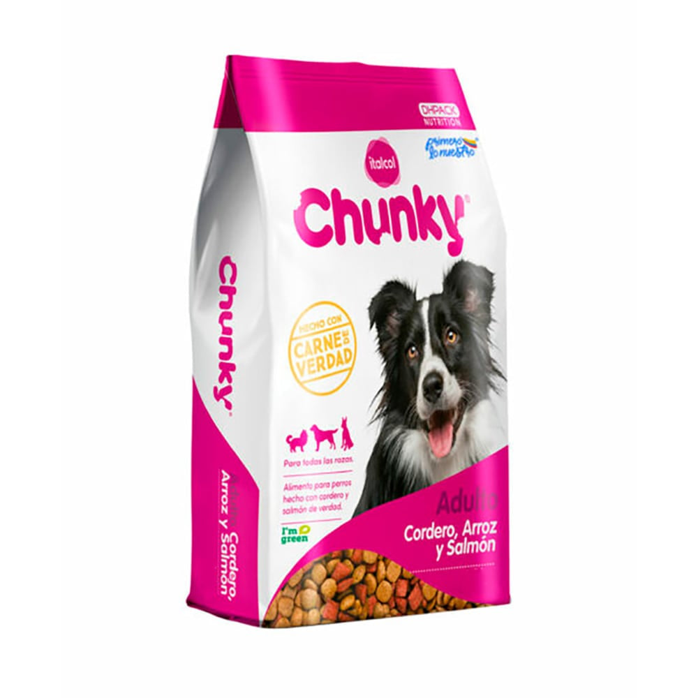 CHUNKY PERROS ADULTOS CORDERO, ARROZ Y SALMON