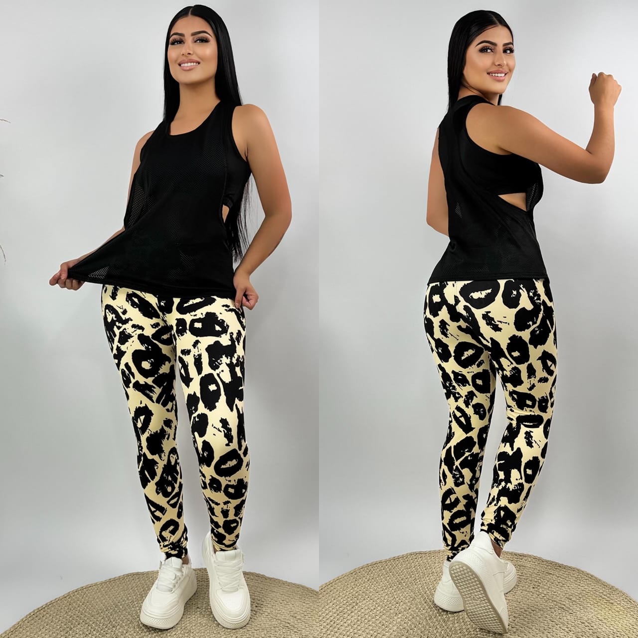 CONJUNTO TRIO LEGGINS, TOP Y BLUSA