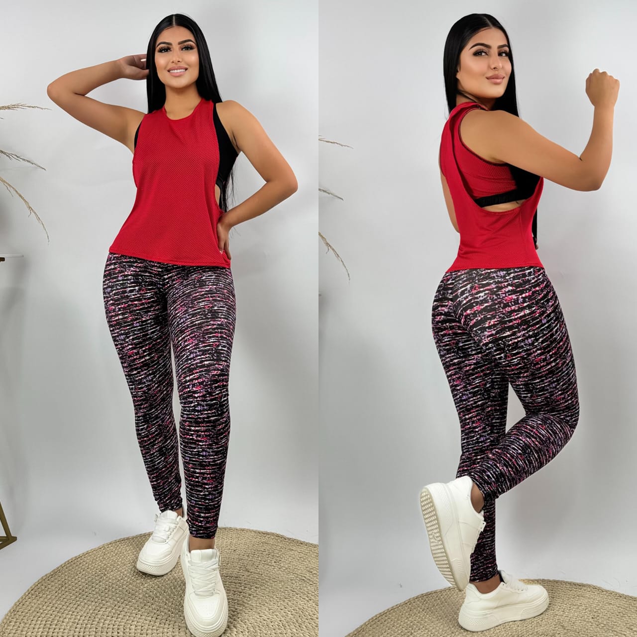 CONJUNTO TRIO LEGGINS, TOP Y BLUSA
