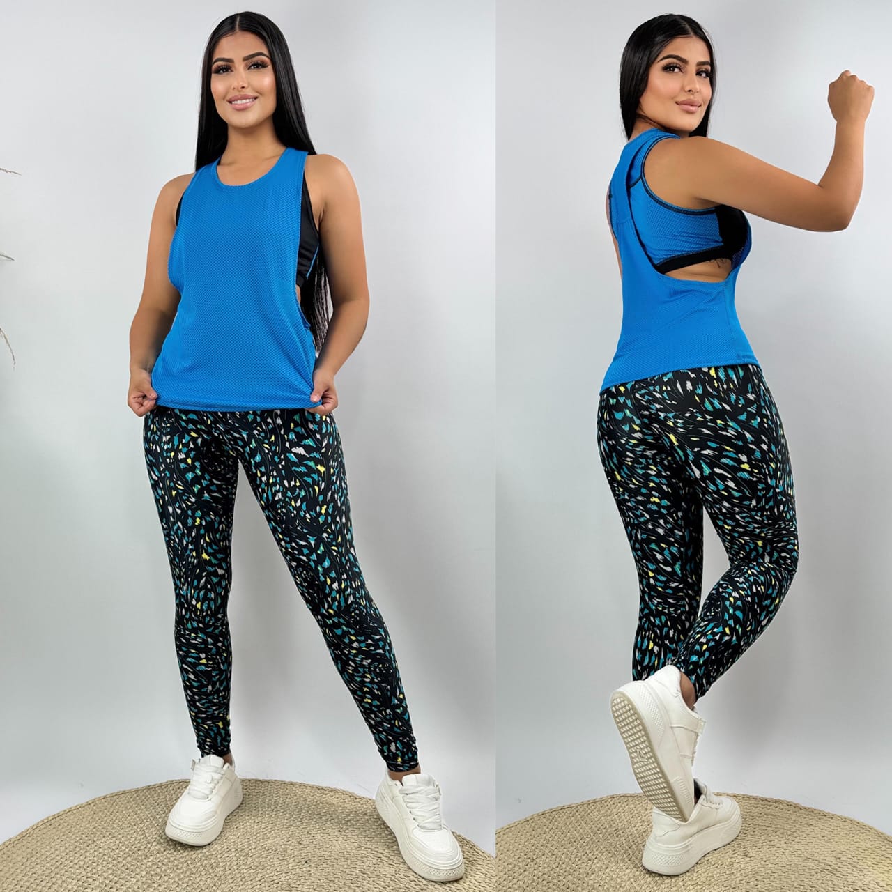 CONJUNTO TRIO LEGGINS, TOP Y BLUSA