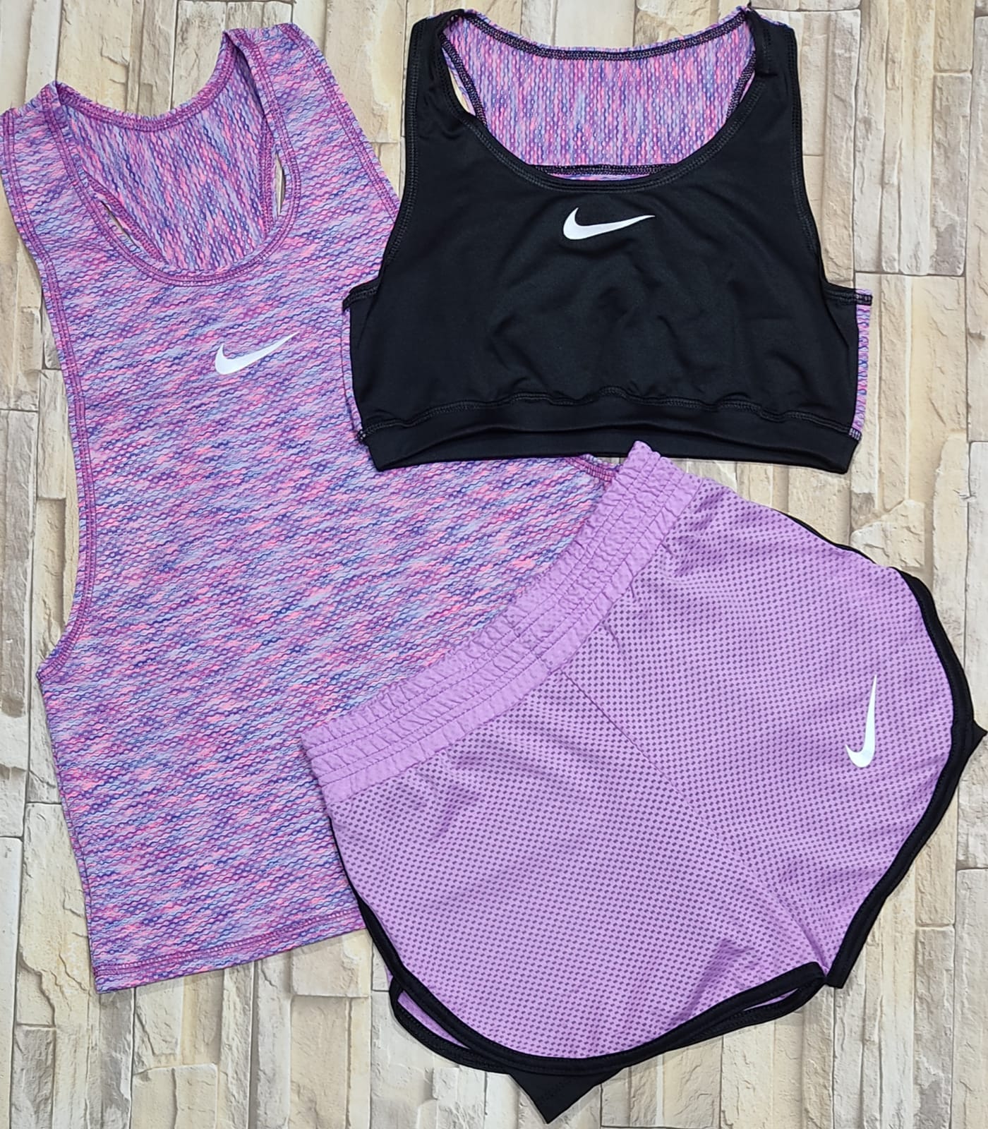 CONJUNTO TRIO SHORT, TOP Y BLUSA