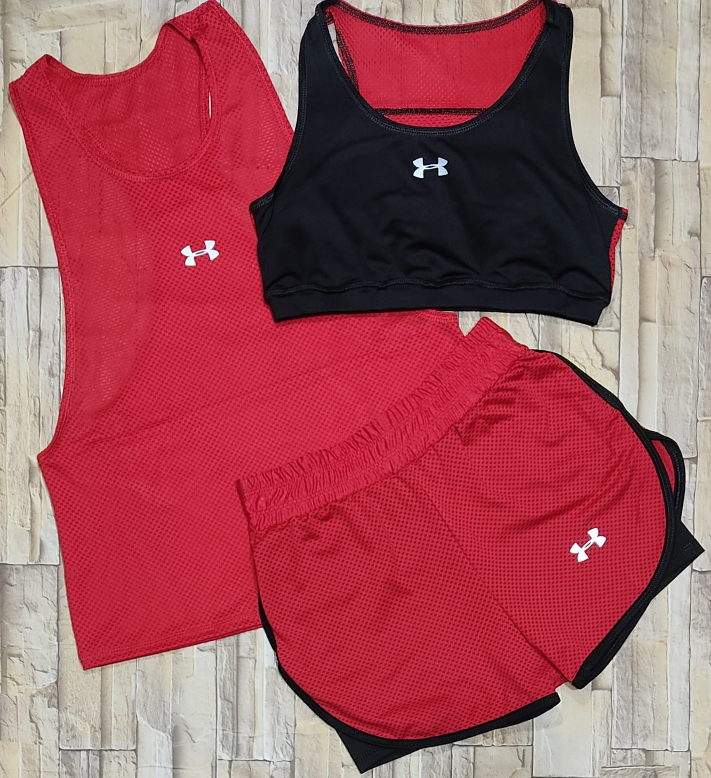 CONJUNTO TRIO SHORT, TOP Y BLUSA