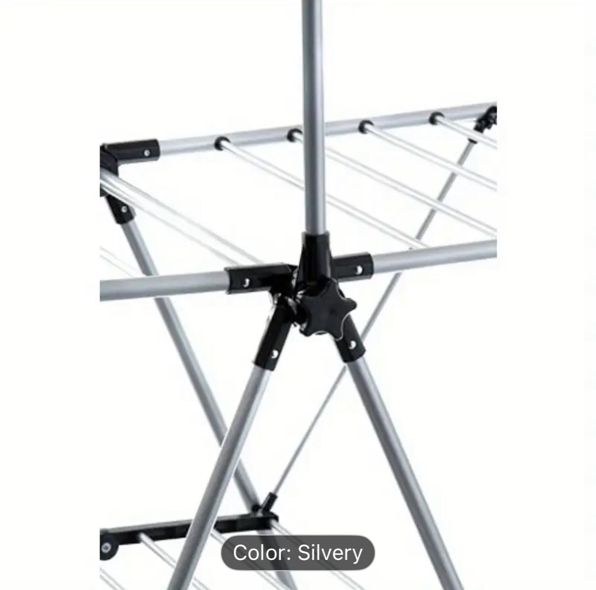 Colgador de ropa plegable de acero inoxidable