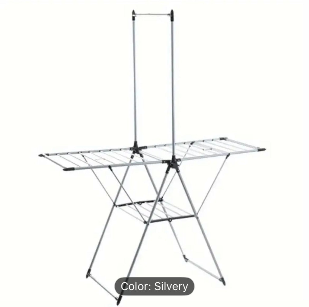 Colgador de ropa plegable de acero inoxidable