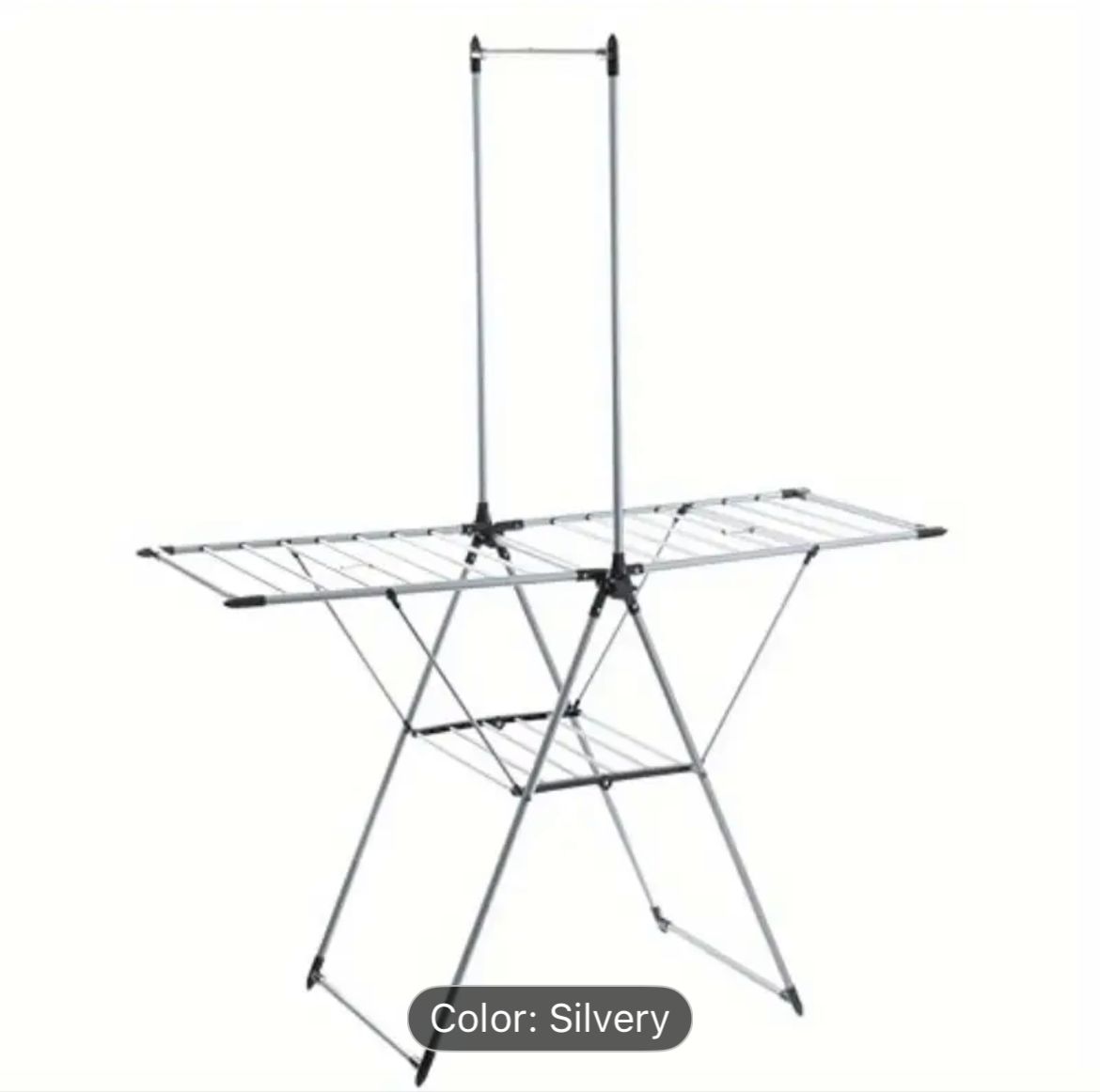 Colgador de ropa plegable de acero inoxidable